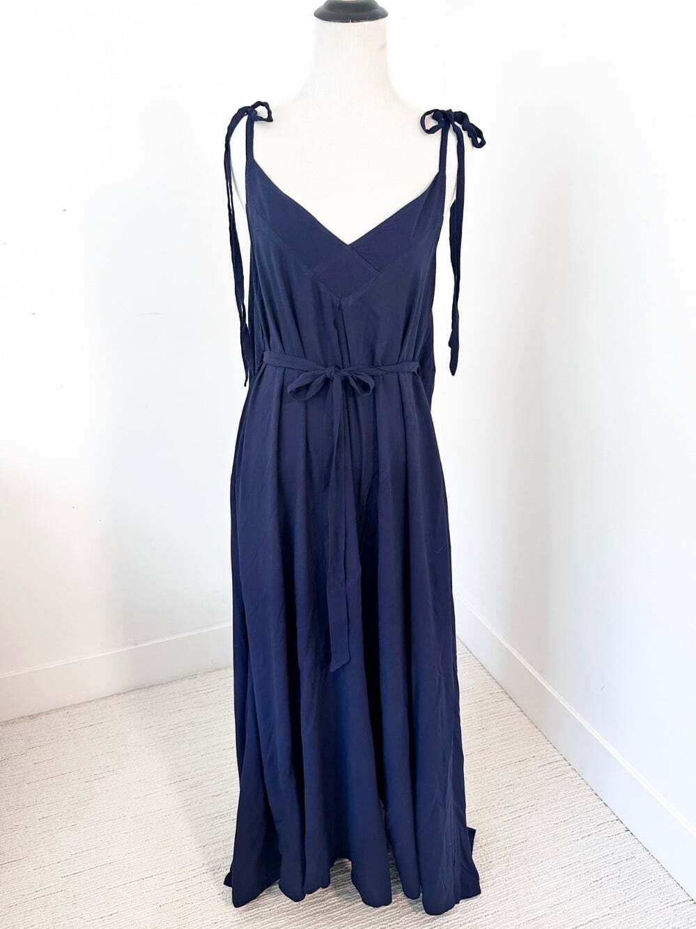 MALIA MILLS Jumpsuit Size M Blue Cover-Up Eurosummer Vacation Luxury Resort Chic